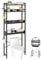 Dripex Bathroom Storage Shelf, 4-Tier Over The Toilet/Washing Machine Storage Unit, Adjustable Shelves, Freestanding Bathroom Laundries Shelves with Toilet Paper Holder, Hooks W67xD24xH173cm