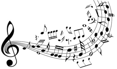 Sgphrzlt Vinyl Music Notes Wall Decal Sticker Peel and Stick, Removable Dance Themed Musical Art Decor for Home Studio Classroom Club, Large Black Musical Mural Wallpaper Decoration DIY