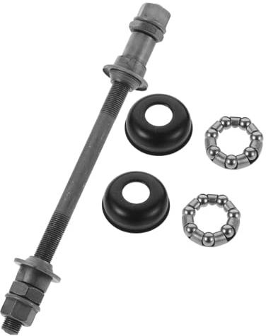 MUSISALY Mountainbike Hinterachse Satz mit Vollachse und 9,5mm Achsdurchmesser Graue Titanlegierung Hinterradnabe mit Kugellager für Offroad Einsatz