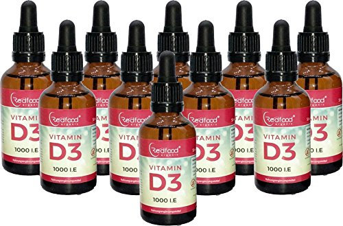 Vitamin D3 Tropfen 1000 I.E. • 50ml •1750 Tropfen • pflanzlich in hochwertigem Kokos-Öl • 100% vegetarisch und besonders hohe Bioverfügbarkeit • made in Germany (10)
