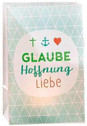 Papier Windlicht Glaube Liebe Hoffnung