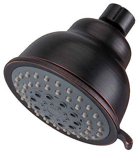 Voolan High Pressure Shower Head - 5 Function Rain Shower Head - Comfortable Shower Experience Even at Low Water Flow - Oil-Rubbed Bronze