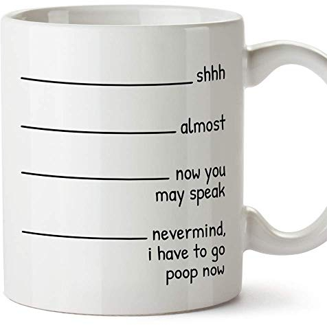 Mugffins Tasse/Becher Fast Poo (auf Englisch)