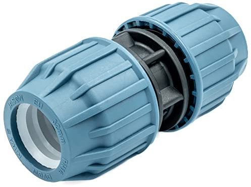 Raccords polyéthylène DVGW/KIWA/WRASm, Raccord plastique manchon égal pour tube PE Ø25 mm