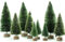 KATELUO 9 Pezzi Mini Alberi di Natale Artificiali,Miniatura Albero di Natale,Mini Alberi di Natale con Basi Legno per Decorazioni Natale/Tavolo/Stanza,DIY,Modello Micro Landscape, 3 Taglia (verde)