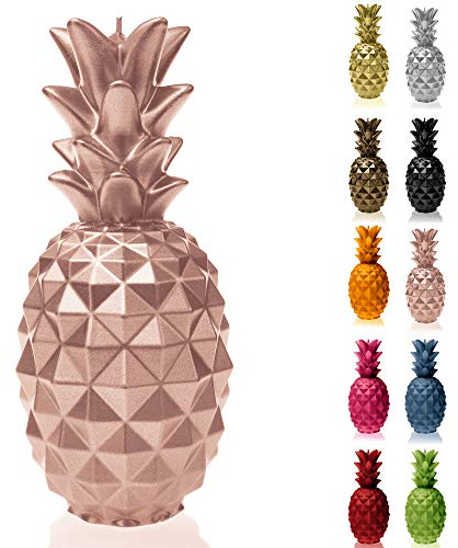 Candellana Ananas Paraffinkerze 100x100x210 mm - Roségold Kerze Dekorativ - Kerzen Aesthetic 3D - Candles Aesthetic - Dekorative Kerzen Geschenk - Aesthetic Candle - Dekokerze - Candle Decoration