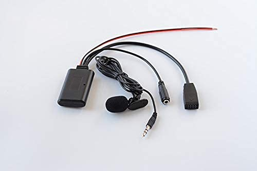 Auto Business CD Bluetooth Musik Audiokabel 10Pin Mikrofon Mikrofon Freisprecheinrichtung Telefonanruf Adapter Kompatibel mit BMW E46 10Pin Buchse