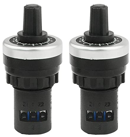 CENPEK LA42DWQ-22 22 mm 10 K Ohm Variable Geschwindigkeit Antriebspotentiometer Drehpotentiometer Wechselrichter Konverter (10 K), 2 Stück