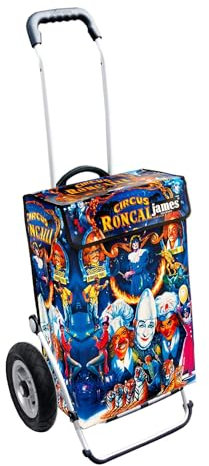 James® Einkaufstrolley modern Design Roncalli-Casaro, bunter Einkaufswagen, Hackenporsche, Shopping-Lifestyle, LKW-Plane, 50kg Tragkraft, Grosse Räder, Made in Österreich!