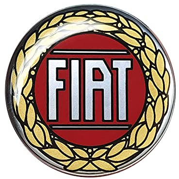 Fiat 21209 3D Aufkleber Offizielles Logo Rot, Durchmesser 58 mm
