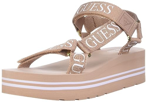 GUESS Femme Avin Sandale cale, Rose Gold, 42 EU