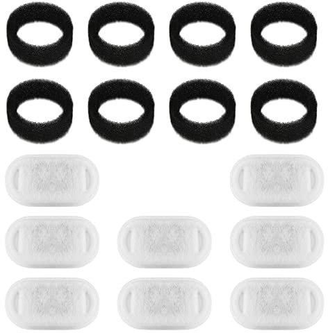 DaMohony Pet Water Fountain Filters Rectangle Replacement, Replacement Sponge Filters Compatible for PETLIBRO Stainless Steel Cat Water Fountain