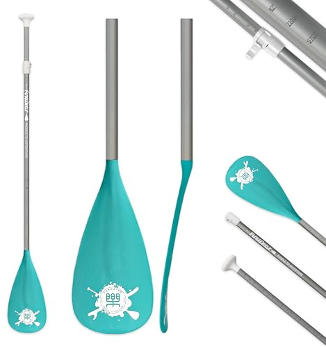 FunWater SUP Paddle - 3/4 Piece Adjustable Stand Up Paddle White Green