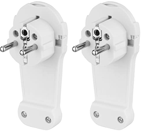 2er Pack, Schutzkontakt-Winkelstecker, Extra-Flach