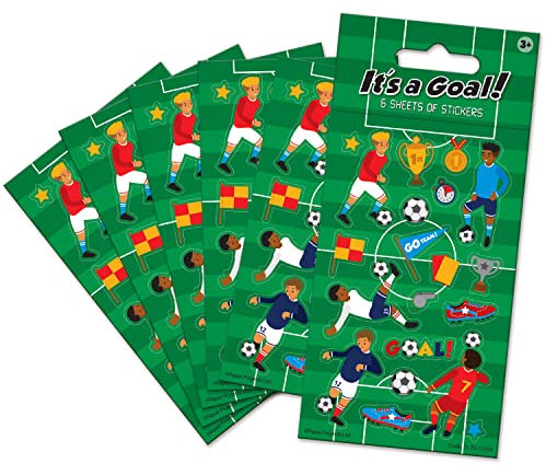 Paper Projects 01.70.15.054 It's a Goal Football Partytüten-Aufkleber, 6 Bögen