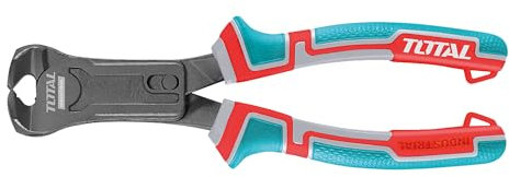 TOTAL - Pinza Rinforzata a Taglio Frontale - 215 mm - Per Tagliare Filo, Cavo o Plastica - Manico Ergonomico Antiscivolo - Realizzata in Cromo Vanadio - Manico Trimateriale