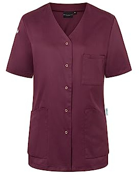 Karlowsky Kurzarm Damenkasack Essential - aus nachhaltigem Material - 65% GRS Certified Recycled Polyester/35% Conventional Cotton - aubergine - Größe 56