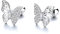 Boucles d'Oreilles à Tige Papillon En Argent Sterling 925 Avec Cristal Zriconia Délicat Pour Cartilage, Tragus, Hélix, Boucles d'Oreilles à Tige Avec Fermoir à Vis, Cadeau Pour Femmes Et Filles
