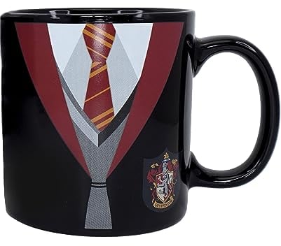 Harry Potter Half Moon Bay Mug | Colour Changing Mug Gryffindor Uniform | Coffee Cups and Mugs Gifts for Girls | Novelty Mug & Heat Changing Mugs Merch
