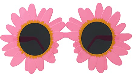 Oblique Unique® Brille Blumen Margeriten Partybrille Spaßbrille Sonnenbrille für Geburtstag Jubiläum Party Fasching Karneval Accessoire (Rosa)