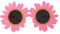 Oblique Unique® Brille Blumen Margeriten Partybrille Spaßbrille Sonnenbrille für Geburtstag Jubiläum Party Fasching Karneval Accessoire (Rosa)