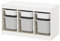 IKEA Aufbewahrungskombination TROFAST, 99 x 44 x 56 cm, weiß/grau, Holzwerkstoff