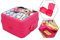 HOVUK Minnie Mouse Snackbox 14 cm, 3 Fächer, Bento-Stil, Kinder-Lunchbox, auslaufsicher, Mahlzeitenvorbereitungsbehälter, Geschenk für Mädchen ab 3 Jahren, Rosa