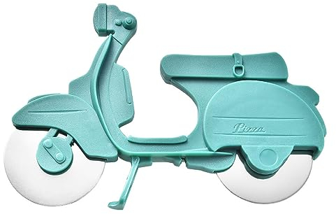 Pizzaroller aus Edelstahl, Pizzaschneider Fahrrad, Hochwertige Motorrad Pizza Schneidemesser, Pizza Cutter Pizzamesser, Spülmaschinenfest Pizzaschneiderad mit Ergonomischem Griff (Motorrad)