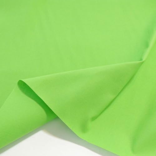TOLKO Baumwollstoff Meterware uni | Popeline Stoff aus ÖkoTex Baumwolle | Kleiderstoff Dekostoff Vorhangstoff Bezugsstoff Patchwork Kinder Stoffe zum Nähen (Apfel Grün)