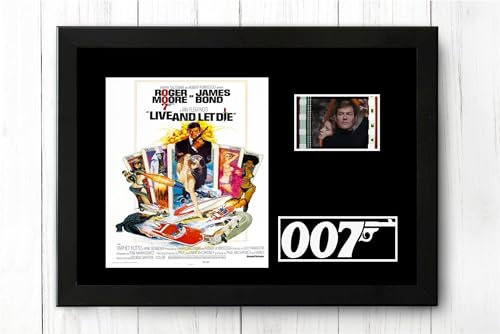 Filmstreifen Live and Let Die, gerahmt, 007 Bond