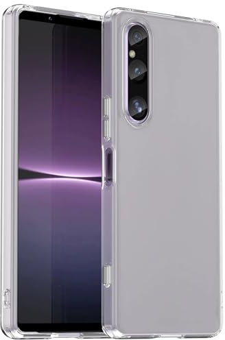 Oprimio Custodia trasparente per Sony Xperia 1 V [cover in silicone] [%100 trasparente] [materiale tedesco] [ultra sottile] Custodia trasparente per Sony Xperia 1 V