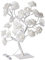 Allayu Beleuchtete künstliche Blumen Bonsai Baum Lichter, Farbwechsel Rosenbaum Lampe, ferngesteuertes PVC Farbwechsel Licht, weiße Rose und Stab