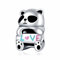 Rimgoris 925 Sterling Silber Charm für Frauen Armbänder und Halskette - Cartoon Panda Puppe Liebe