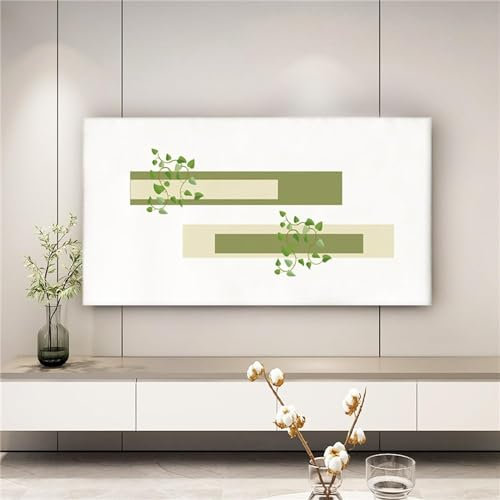 ZYREHAW TV Housse Anti-Poussière, Housses de Télévision en Tissu, Housse d'Écran Protection, Élastique Facile à Nettoyer Décoration intérieure Minimaliste for 32 à 85 Pouces D,69-75in
