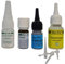 Ber-Fix Schweißnaht-Set S Primer & Füllstoff für Kunststoff, PVC, ABS, GFK, Metall, PE, PP, Silikon 10g Kleber +15g Granulat Schwarz, 5ml Primer, 20g Reiniger - Inkl. 3 Spitzen