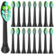 ITECHNIK Ersatzbürsten Kompatibel mit Philips Sonicare Elektrische Zahnbürste, 16er Schwarz Standard Clean Aufsätze Passend für Täglich Präzise Zahnreinigung,Medium Bürsten