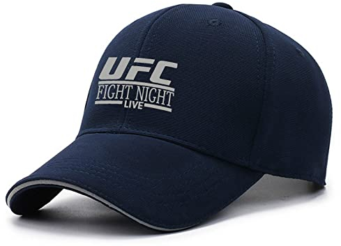 LSTQPK Herren Baseballkappen für UFC Aufdruck Vintage Laufkappe Verstellbare Trucker Kappen Sommer Sonnenhut Unisex Entenschnabel Kappe – Geschenke Teenager-Navy Blue||One Size