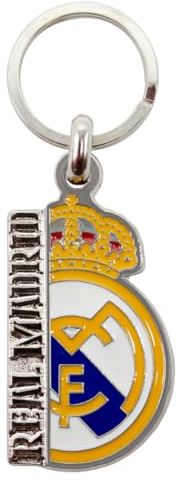 ms móvil shop Real Madrid Porte-clés écusson et texte | Produit officiel, blanc, S