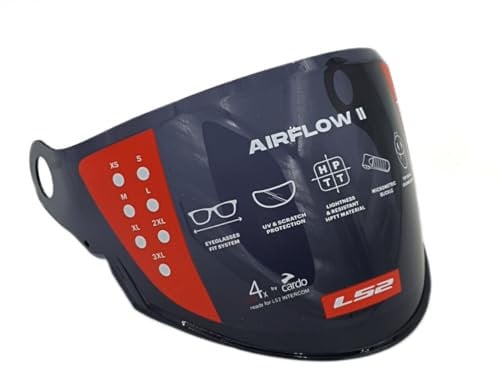 Generico LS2 Visiera Lunga Casco Airflow 2 II OF616 nera fumé scuro