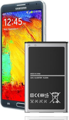 Galaxy Note 3 Akku, 𝗨𝗽𝗴𝗿𝗮𝗱𝗲𝗱 Li-Ionen Ersatzakku für Samsung Note 3 N9000, N9005 LTE, AT&T N900A, Verizon N900V, Sprint N900P, T-Mobile N900T