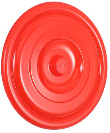Cabilock Garbage Can Lid Replacement for Waste Bin Storage Bin Cover 20cm Red Plastic Easy Installation Great for Public Places