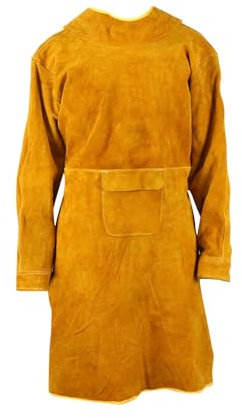 predolo Delantal de Soldadura Ropa Antillama Chaqueta de Soldadura Cierre de Hebilla Correa Ajustable Abrigo de Soldadura Multifuncional Ropa de Manga Larga, 100cm