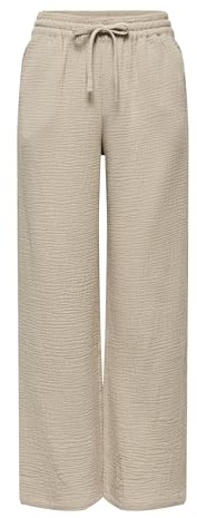 JDY Damen Hose Mit Weitem Bein Und Hohem Bund Und Seitentaschen Jdytheis Life Wide Pant WVN Noos