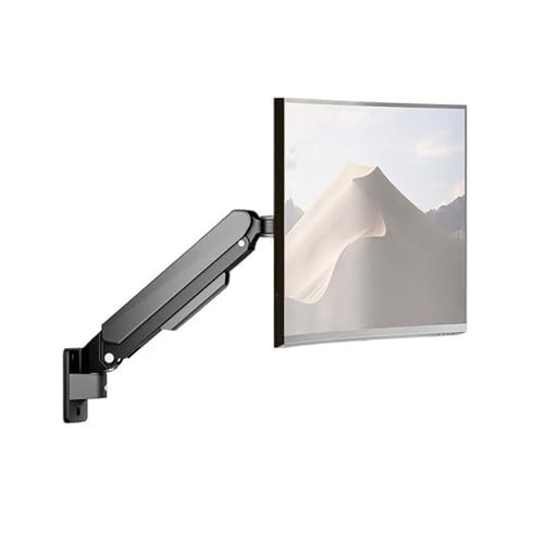 RUNZE765Z Staffa TV Single Monitor Wall Mount for Max 32 inch, 4.4-19.8lbs Screens, Fully Adjustable Gas Spring Monitor Arm Wall Mounted Monitor Holder with VESA 75/100mm Supporto TV