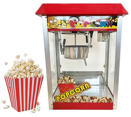 Machine à Pop Corn Professionnelle – Acier Inoxydable, 1440W, Capacité 200g par Opération – Idéale pour Cinémas, Événements et Fêtes Foraines