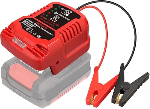 Auto Starthilfe Powerbank Adapter für Einhell 18V Power X-Change Akku, 12V Jump Starter & Batterie Booster kompatibel mit Einhell 18V Akku für Autobatterien
