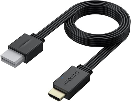 AUTOUTLET Wii Adaptador HDMI, 1080P/720P Wii a HDMI Adaptador de HDMI Longitud de 150cm Integrado y diseño de Cable HDMI, Plug and Play