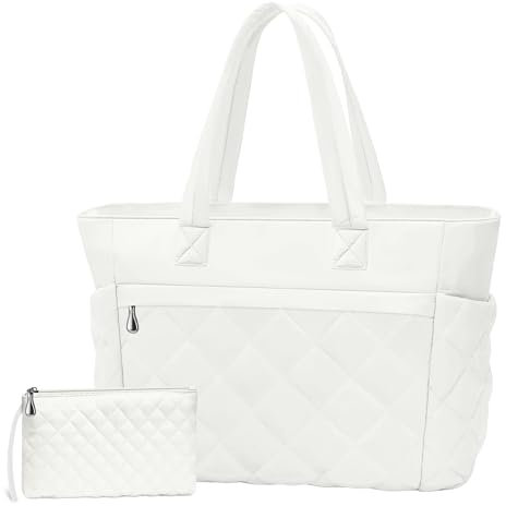 TILYMOL Handtasche Damen, Tote Bag für Frauen - Große Puffy Tote Tasche mit Geldbörse, gesteppte Umhängetaschen, leichte Handtasche für Reisen, Arbeit
