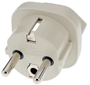 Adaptateur de voyage for prise européenne, France, Italie, Brésil, Suisse vers prise européenne, 10 A, 250 V