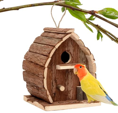 Vogelhaus für den Außenbereich, rustikales Holzhaus für Garten, Balkon, Bäume, Hinterhof